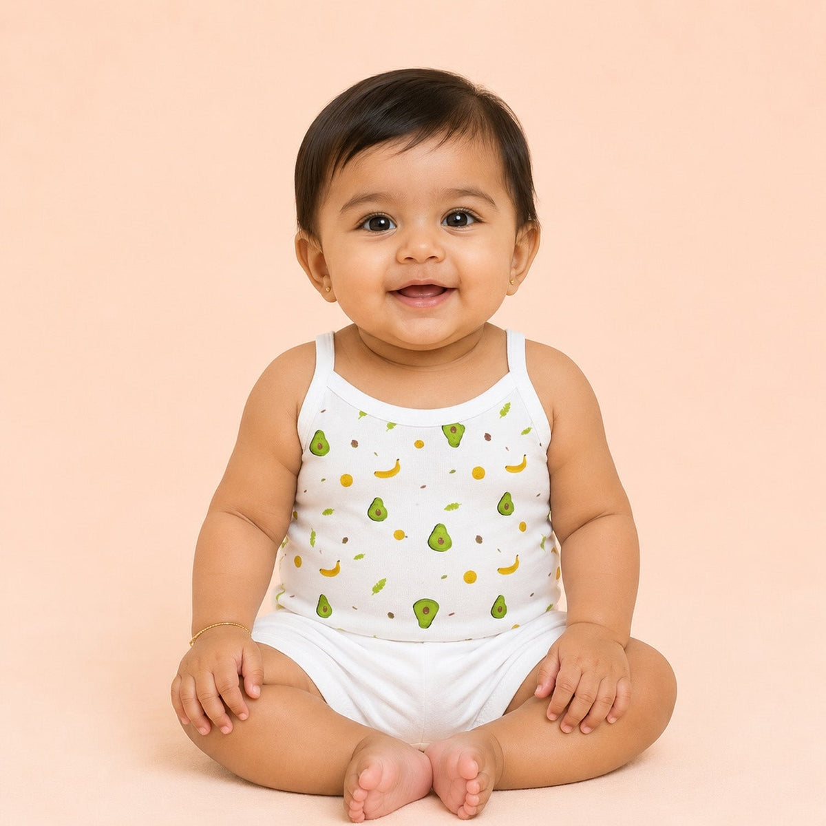 Baby Girl Vest Onesie - Avocado - Pack of 1
