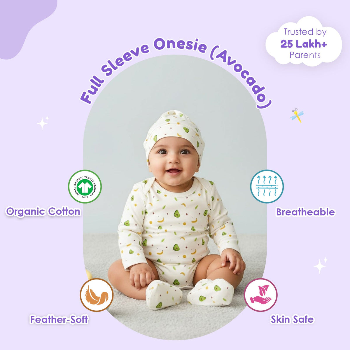 Organic Cotton Newborn Onesie Gift Set - 4 Pieces