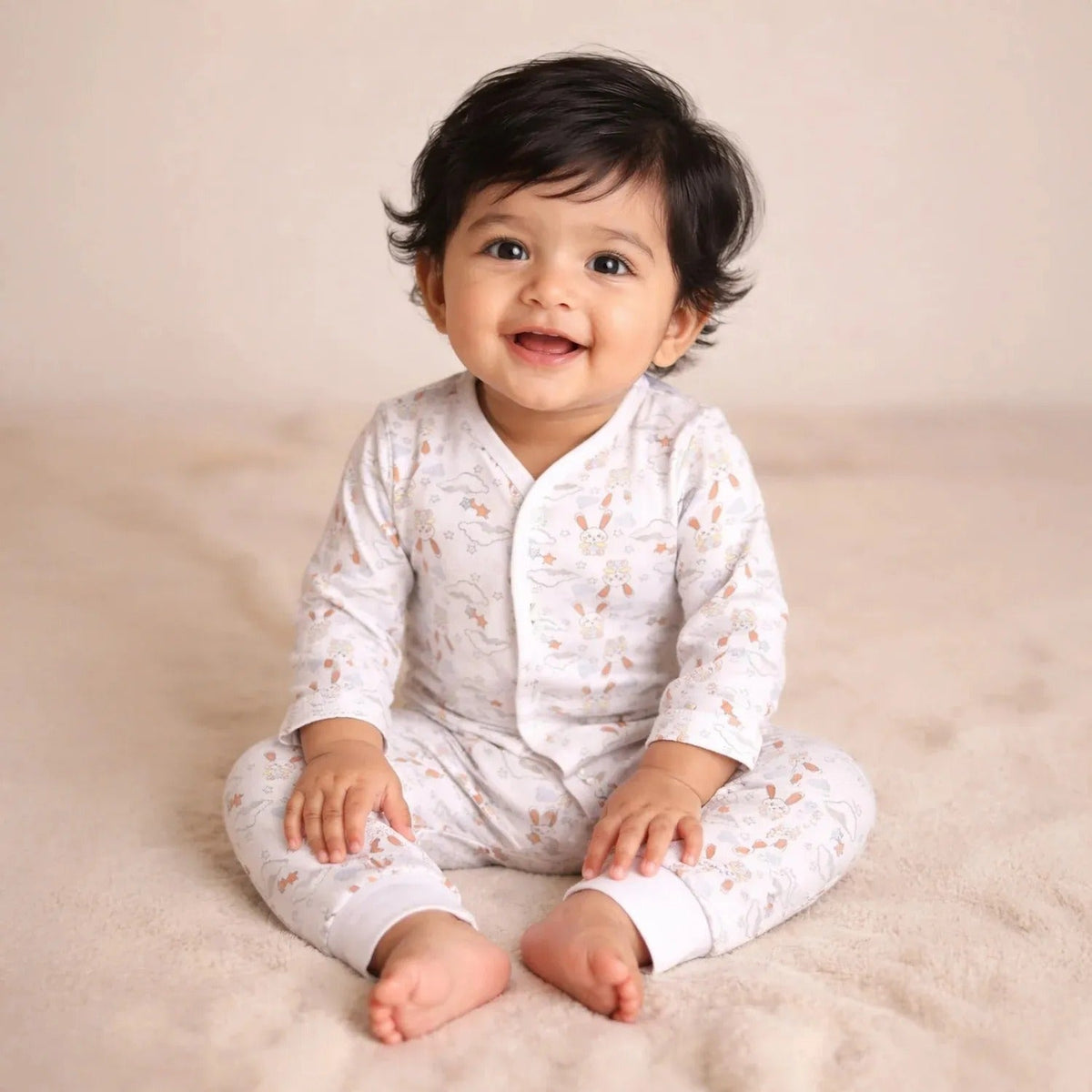 Bunny Organic Cotton Baby Shirt & Trousers