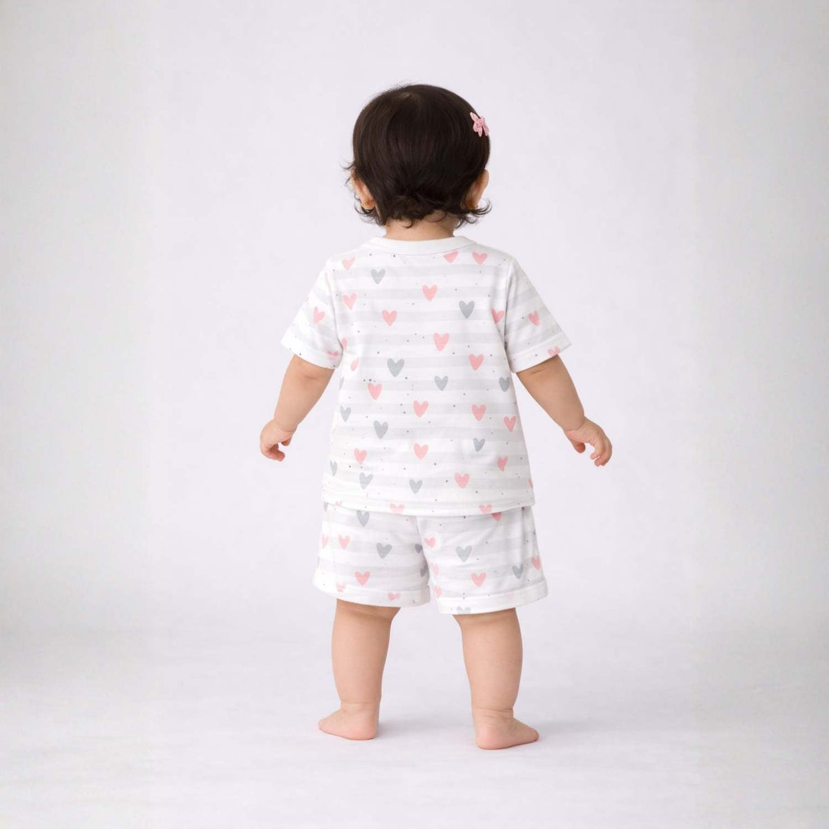 Little Heart Cotton Kids T-Shirt & Shorts Set