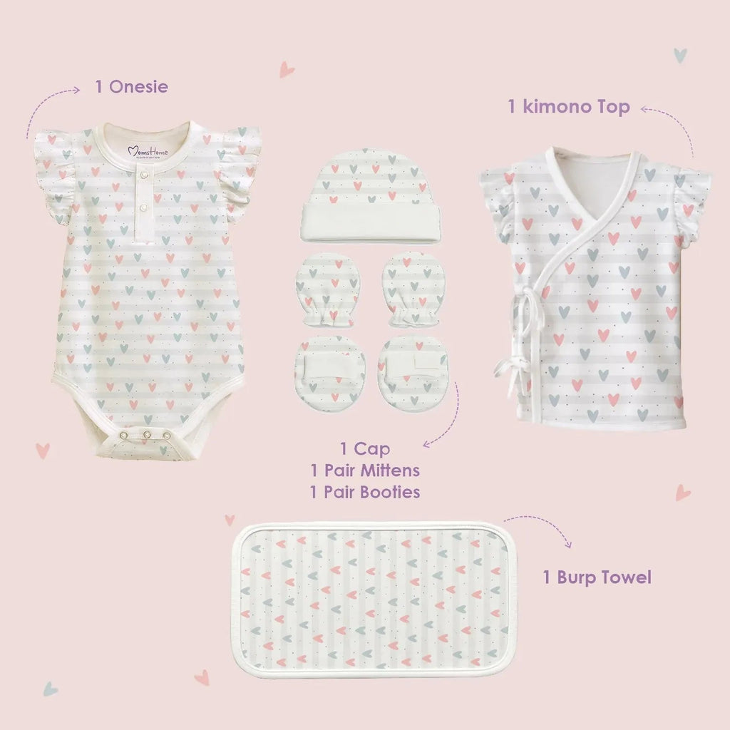 Organic Cotton Newborn Gift Set - 6 Pieces