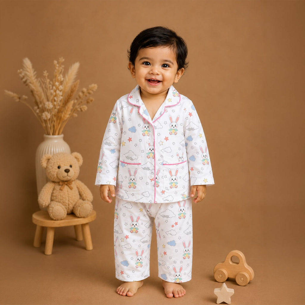 Bunny Organic Cotton Kids Night Suit