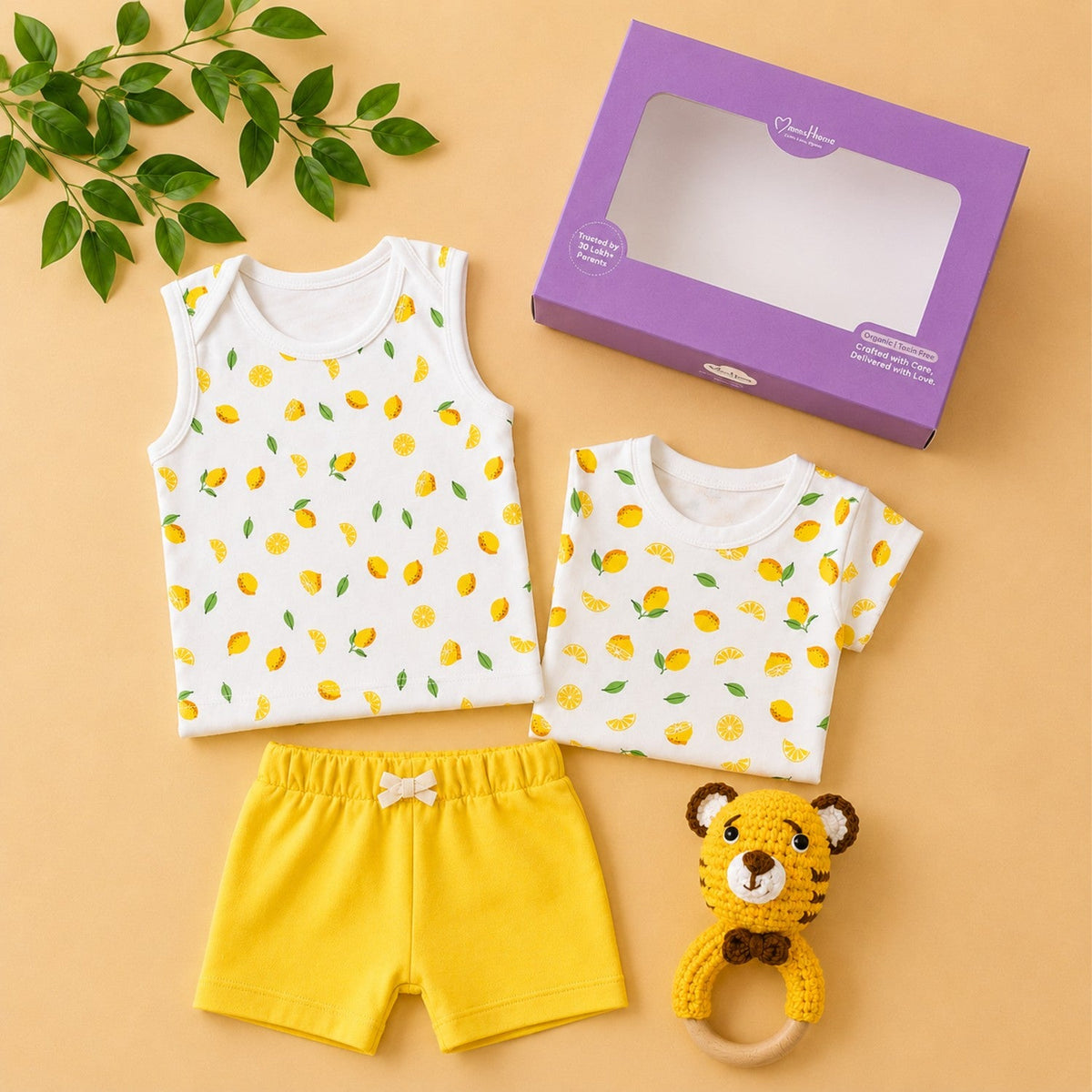 Lemon Baby Homecoming Gift Set - 4 Pieces