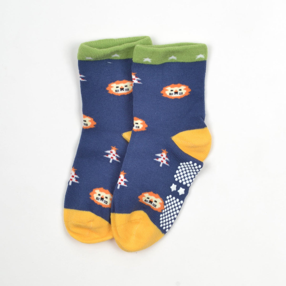 Baby Organic Cotton Antiskid Cute Detailed Socks - Multi Colour - Pack of 6
