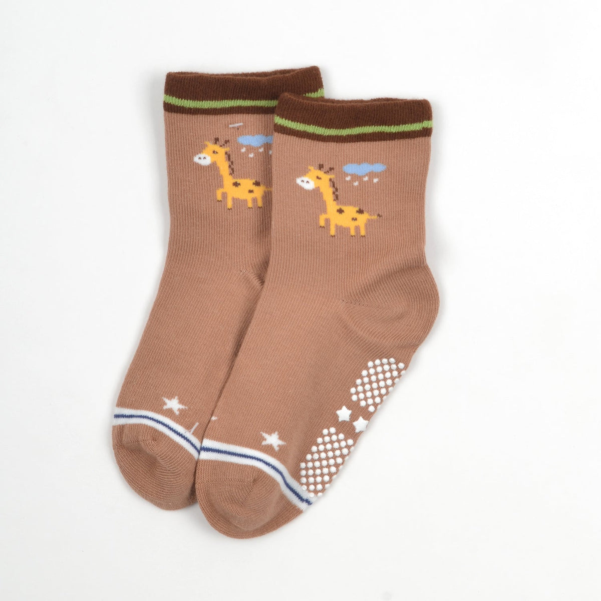 Baby Organic Cotton Antiskid Cute Detailed Socks - Multi Colour - Pack of 6