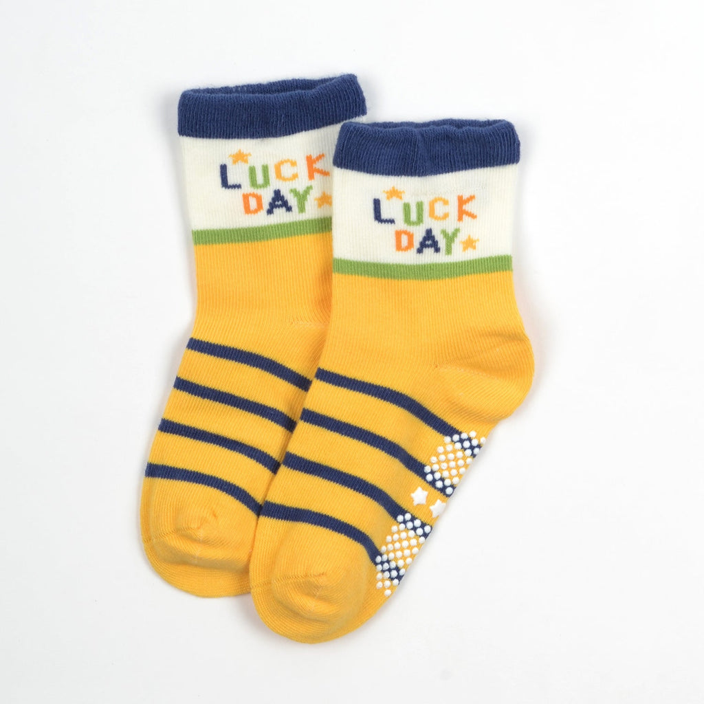 Baby Organic Cotton Antiskid Cute Detailed Socks - Multi Colour - Pack of 6