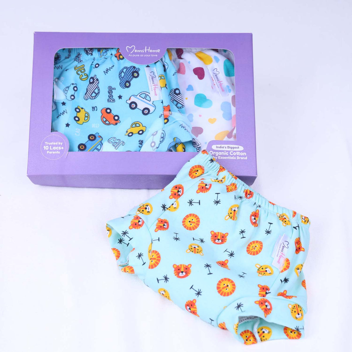 100% Cotton Unisex Baby Padded Underwear - Pack of 3
