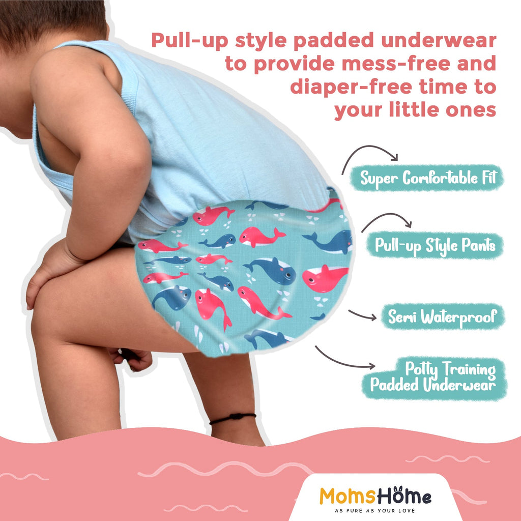 100% Cotton Unisex Baby Padded Underwear - Pack of 3