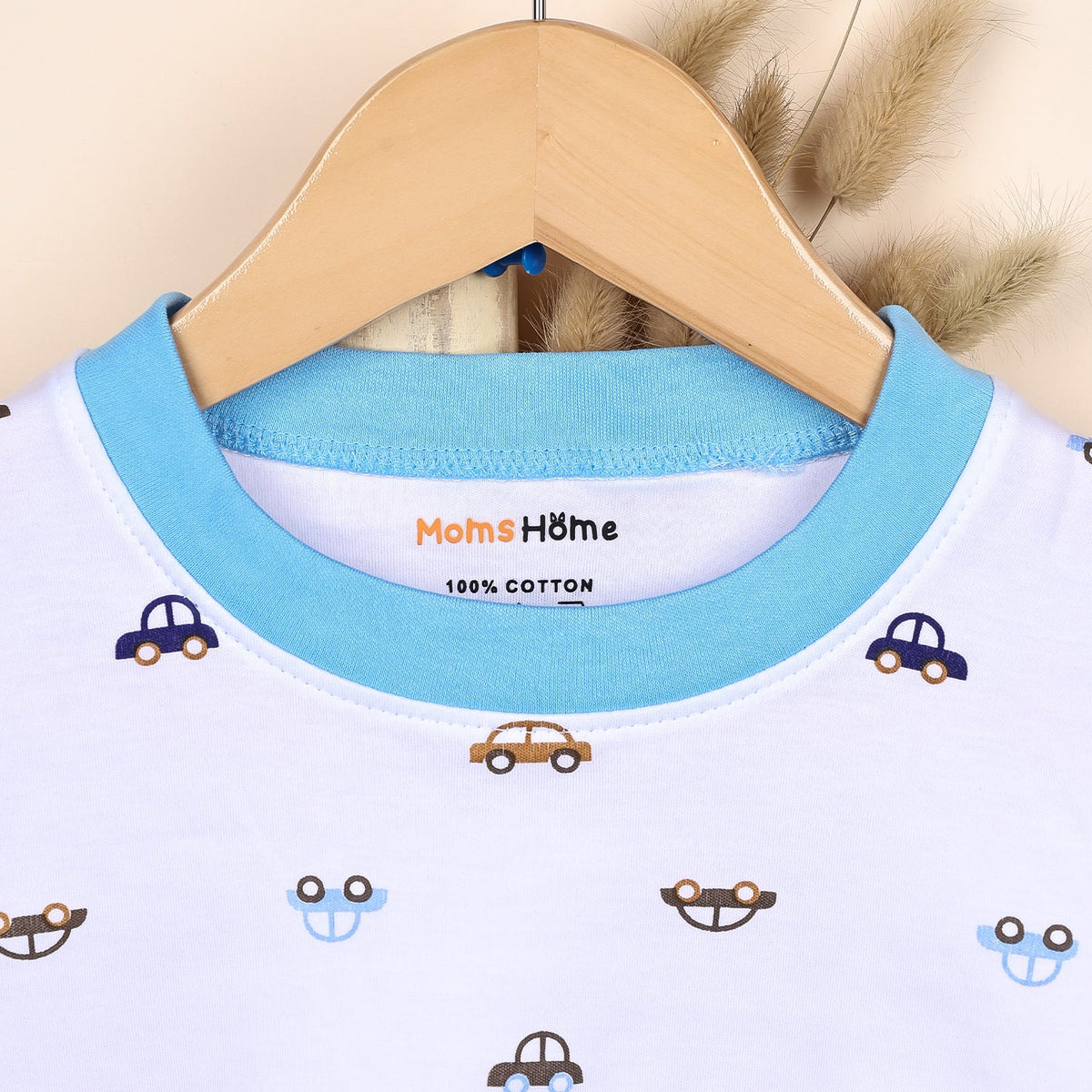 Car Print Cotton Kids T-Shirt & Shorts Set