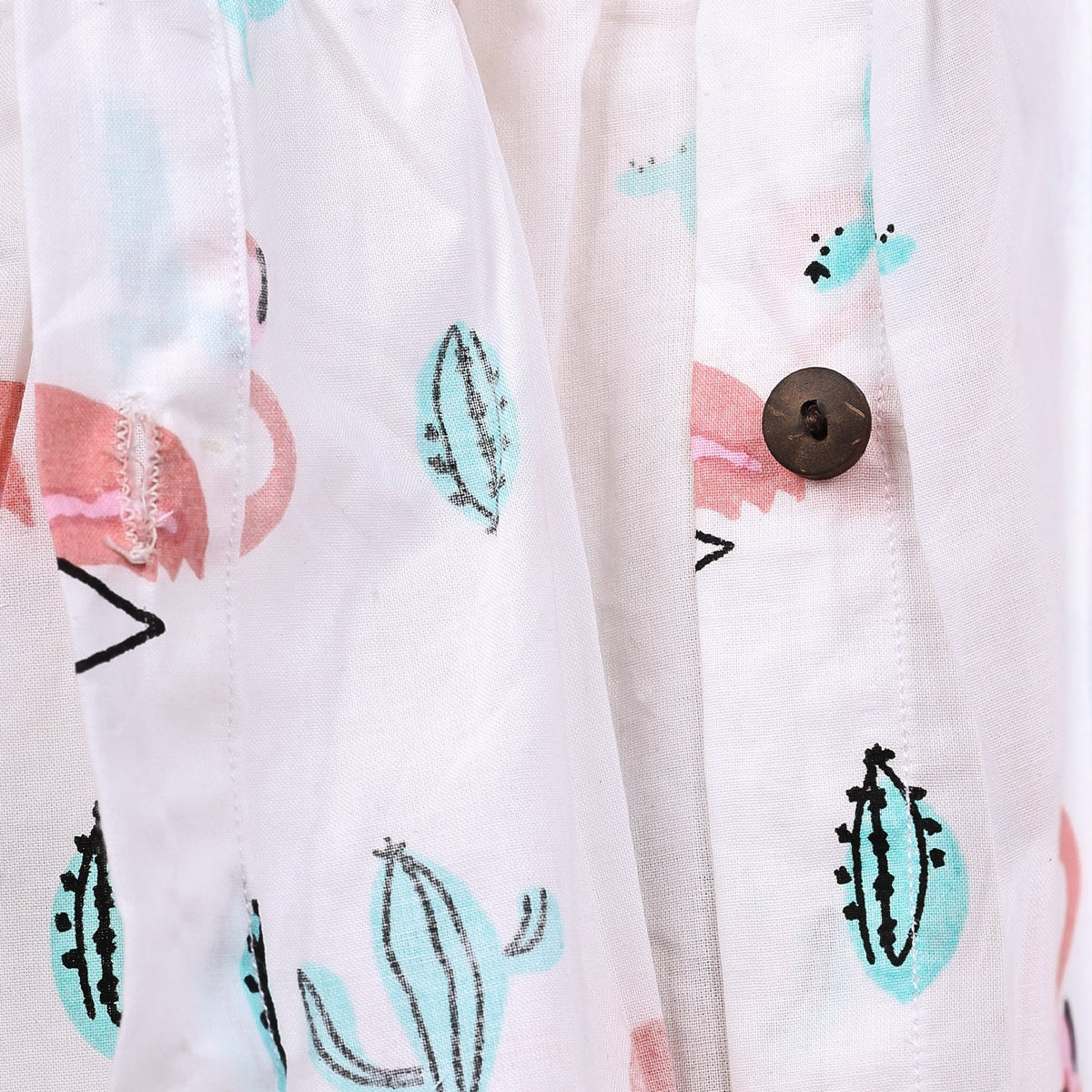 Baby Girl Organic Cotton Sleeveless Frock - Flamingo