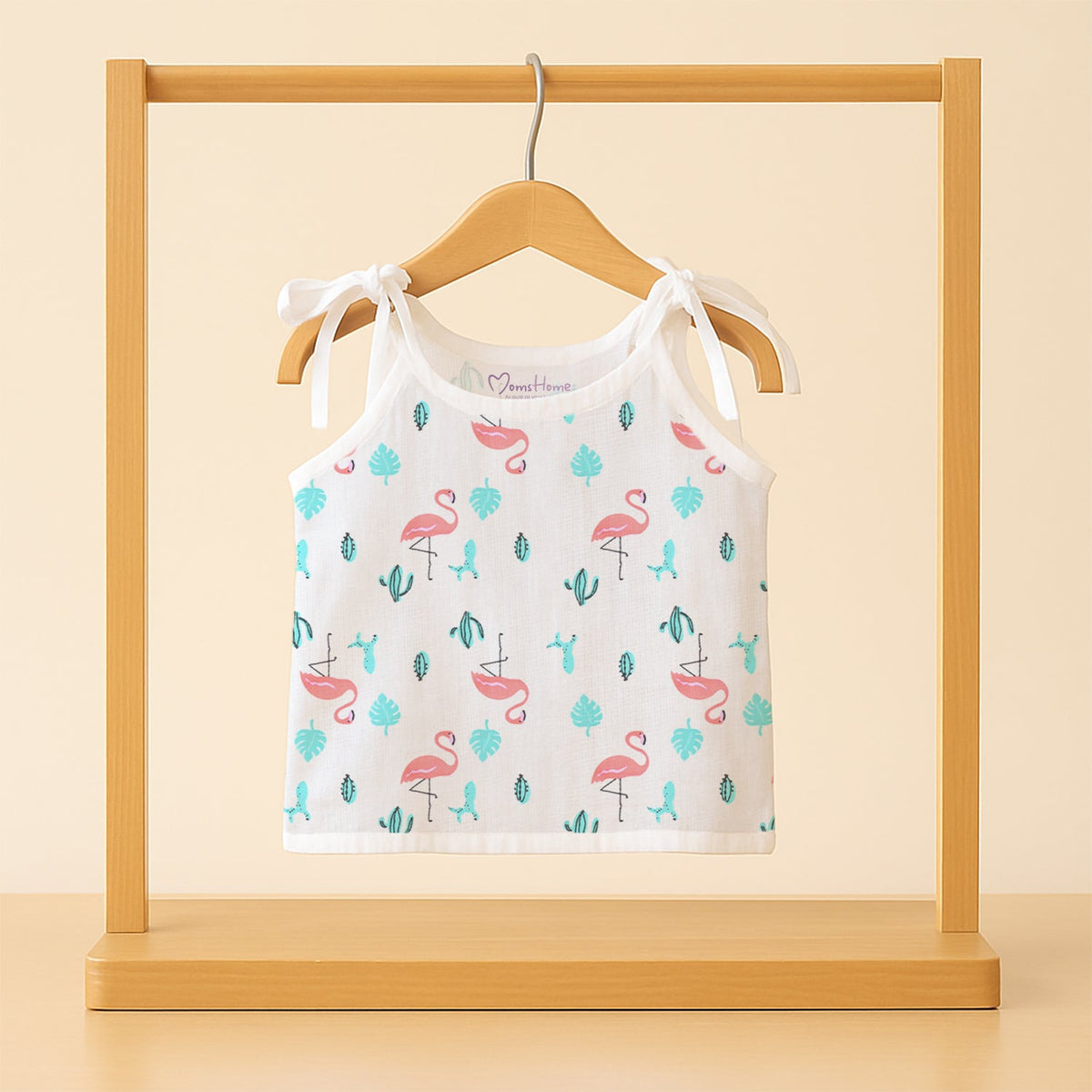 Baby Organic Cotton Knot type Jhabla - Flamingo