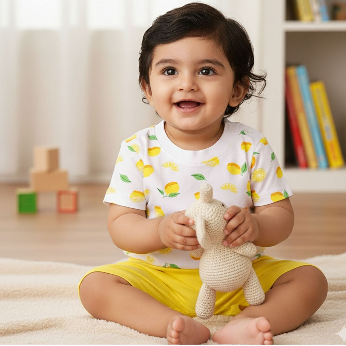Lemon Organic Cotton Kids T-Shirt & Shorts