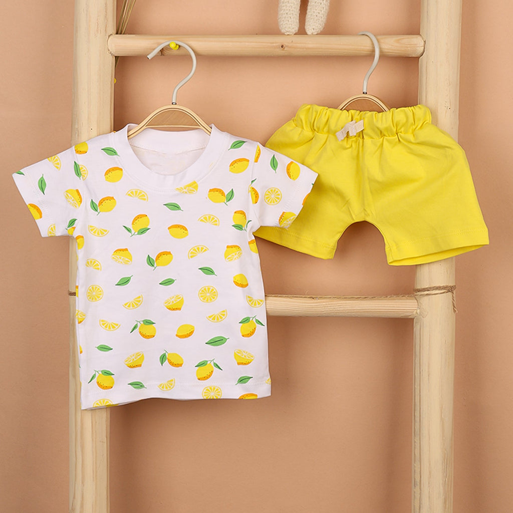 Lemon Organic Cotton Kids T-Shirt & Shorts