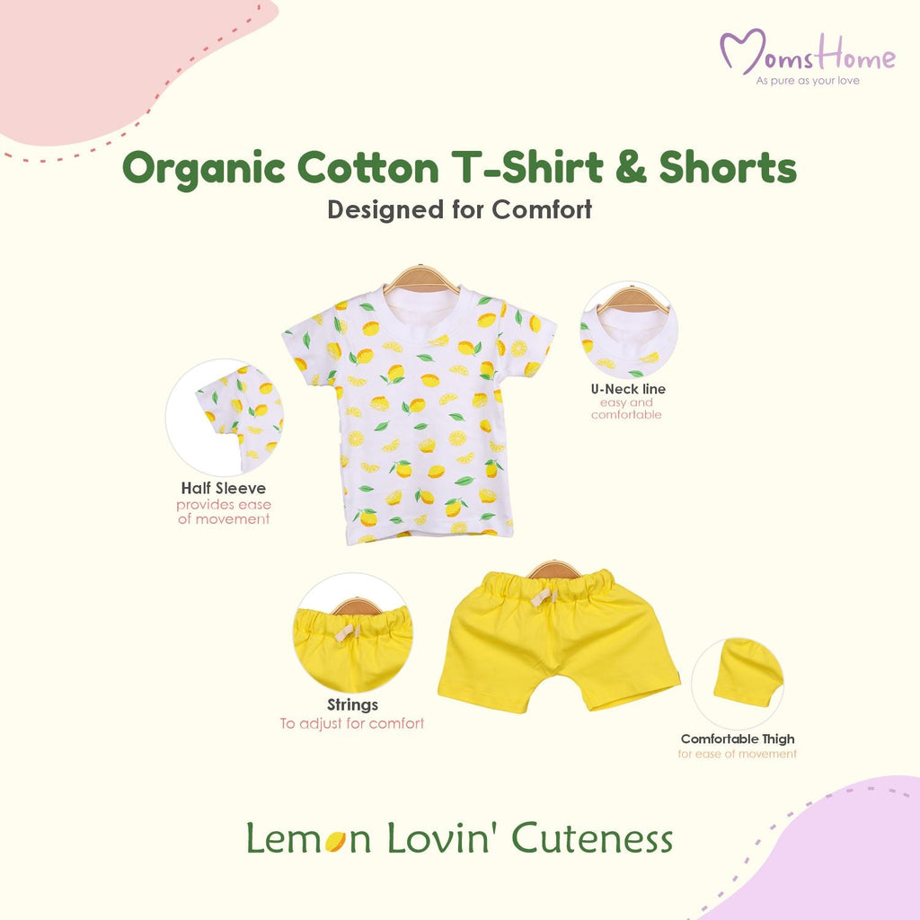 Lemon Organic Cotton Kids T-Shirt & Shorts