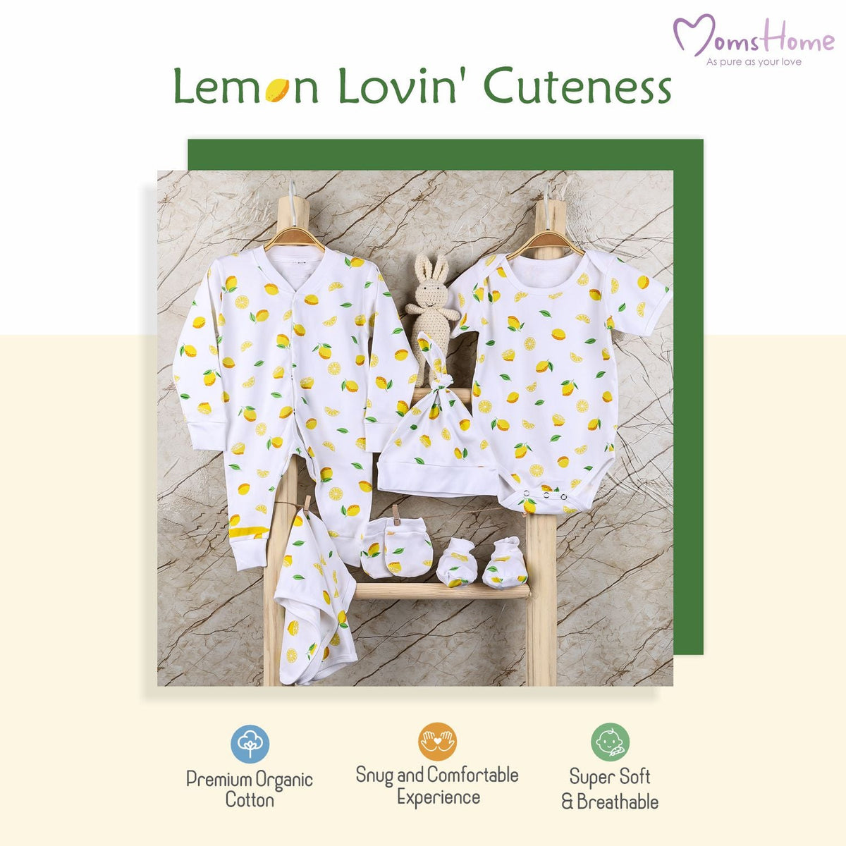 Lemon Baby Essentials Gift Set - 6 Pieces