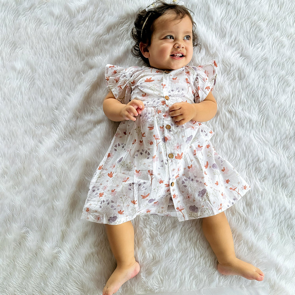 Baby Girl Organic Cotton Sleeveless Frock - Blossom