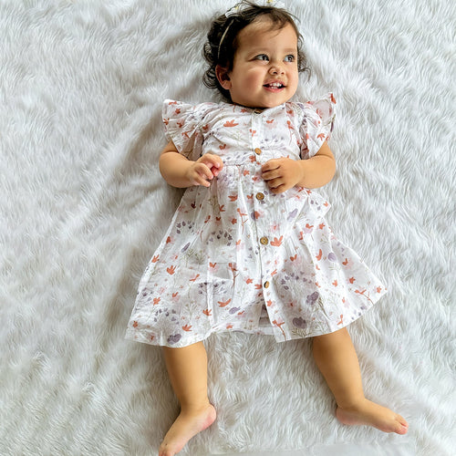 Baby Girl Organic Cotton Sleeveless Frock - Blossom