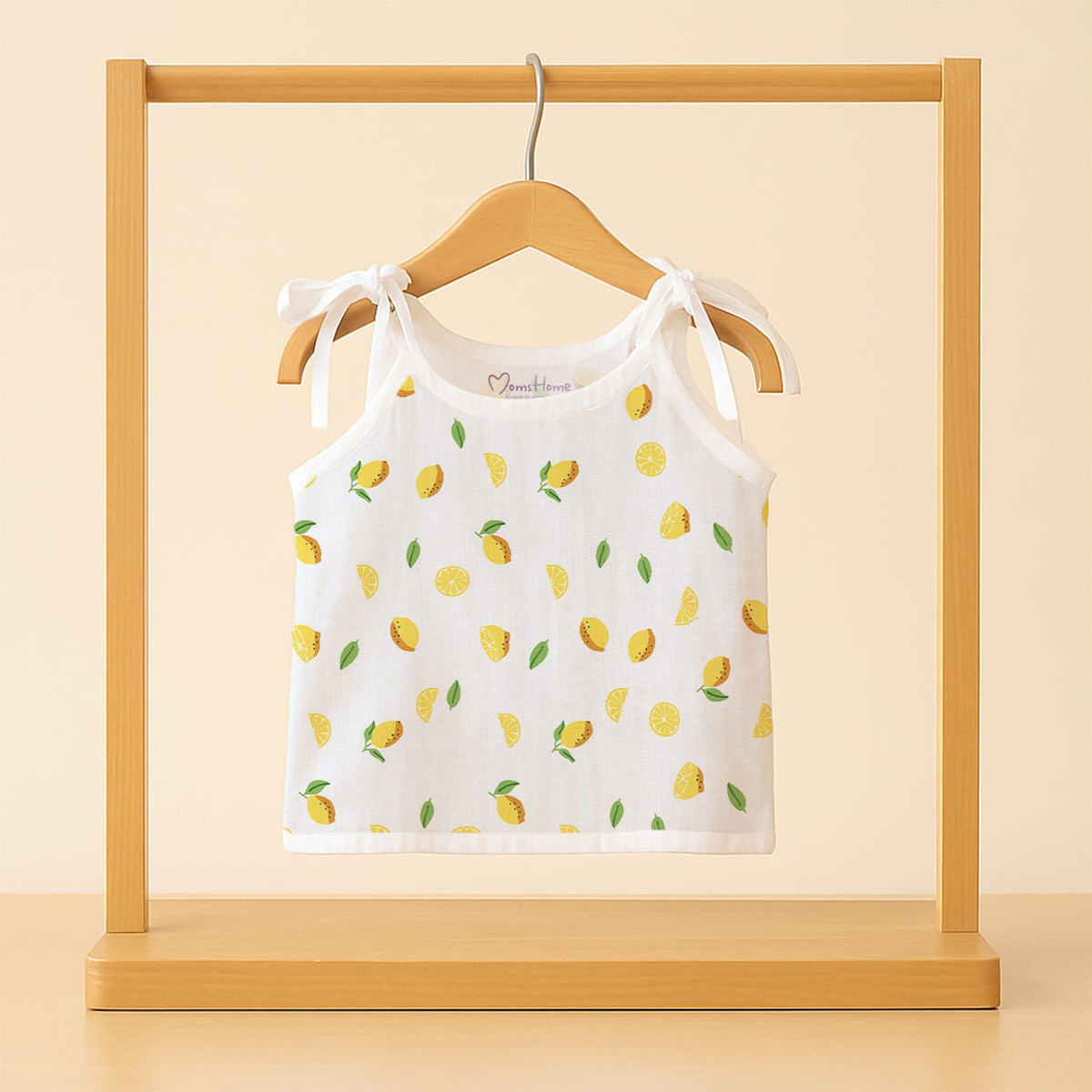 Baby Organic Cotton Knot type Jhabla - Lemon