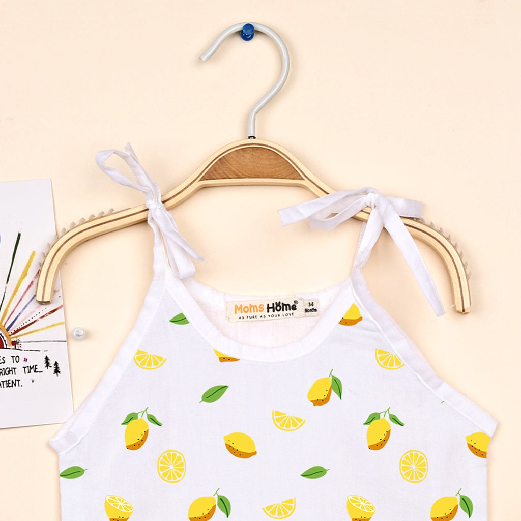 Baby Organic Cotton Knot type Jhabla - Lemon