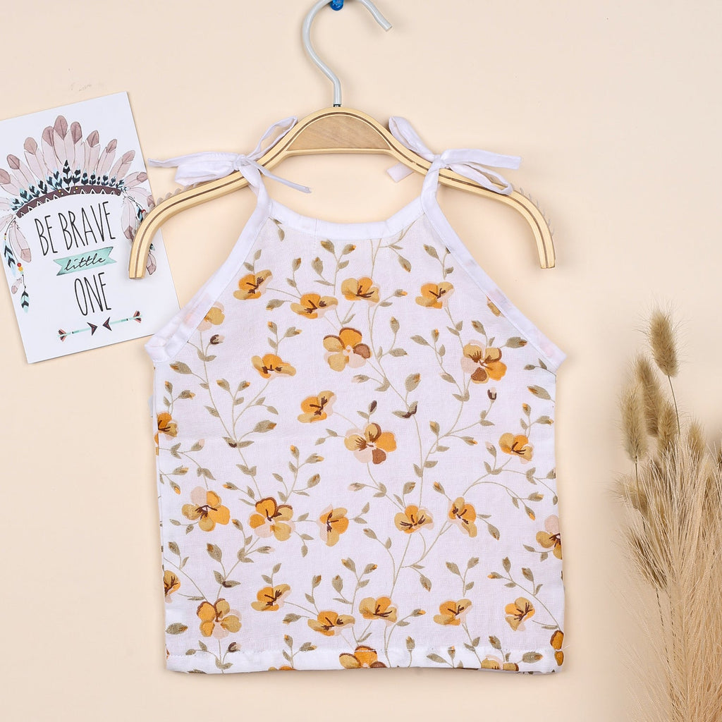 Baby Organic Cotton Knot type Jhabla - Bloom