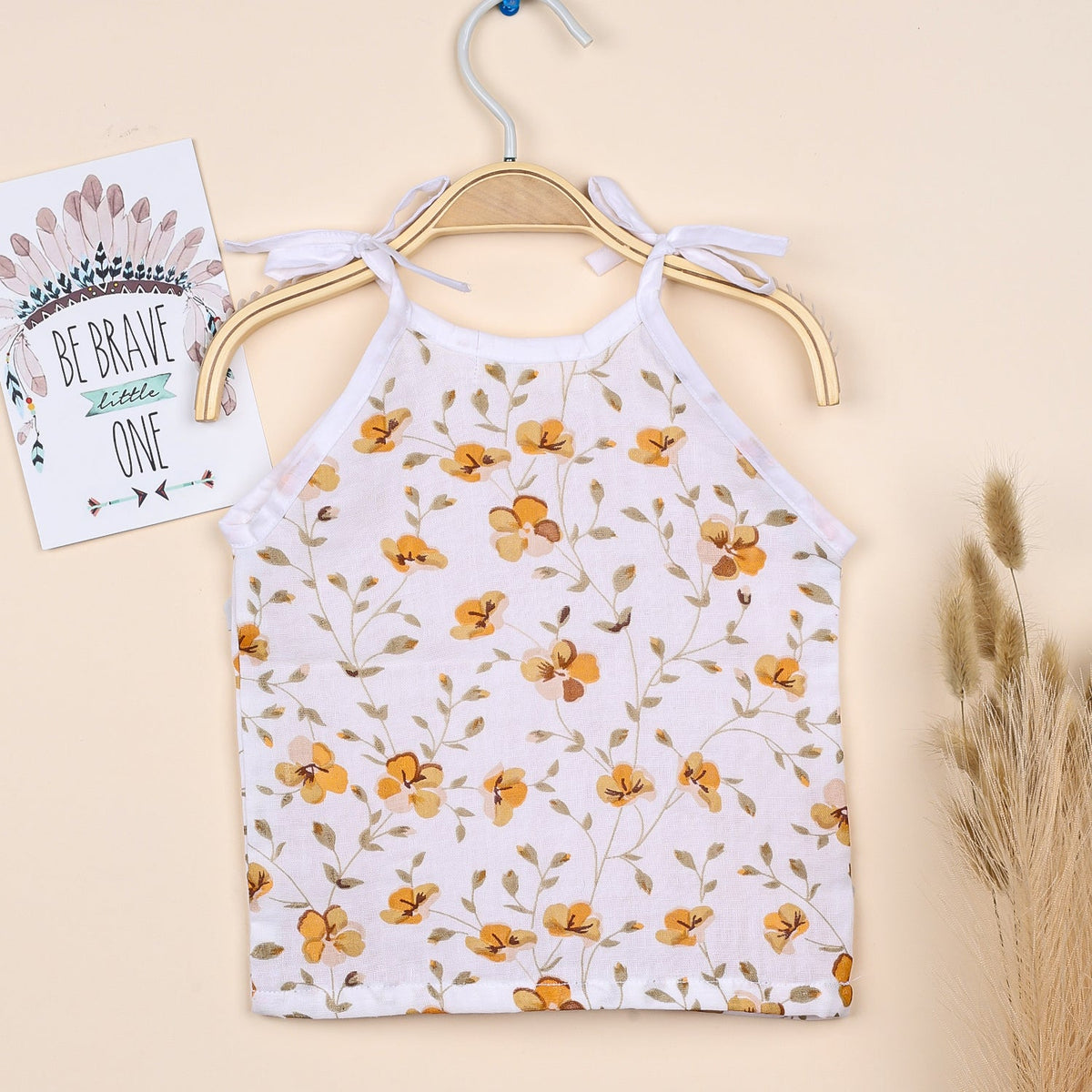 Baby Organic Cotton Knot type Jhabla - Bloom