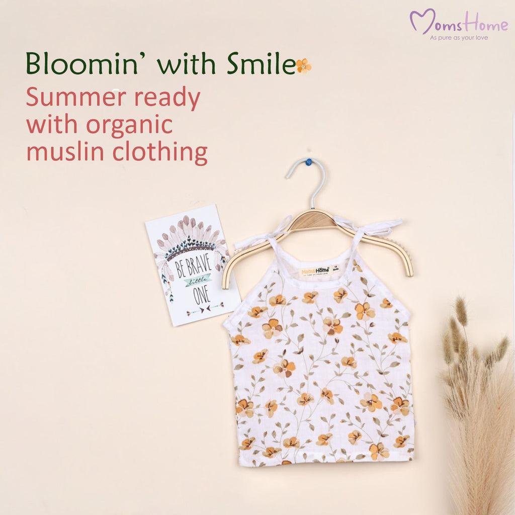 Baby Organic Cotton Knot type Jhabla - Bloom
