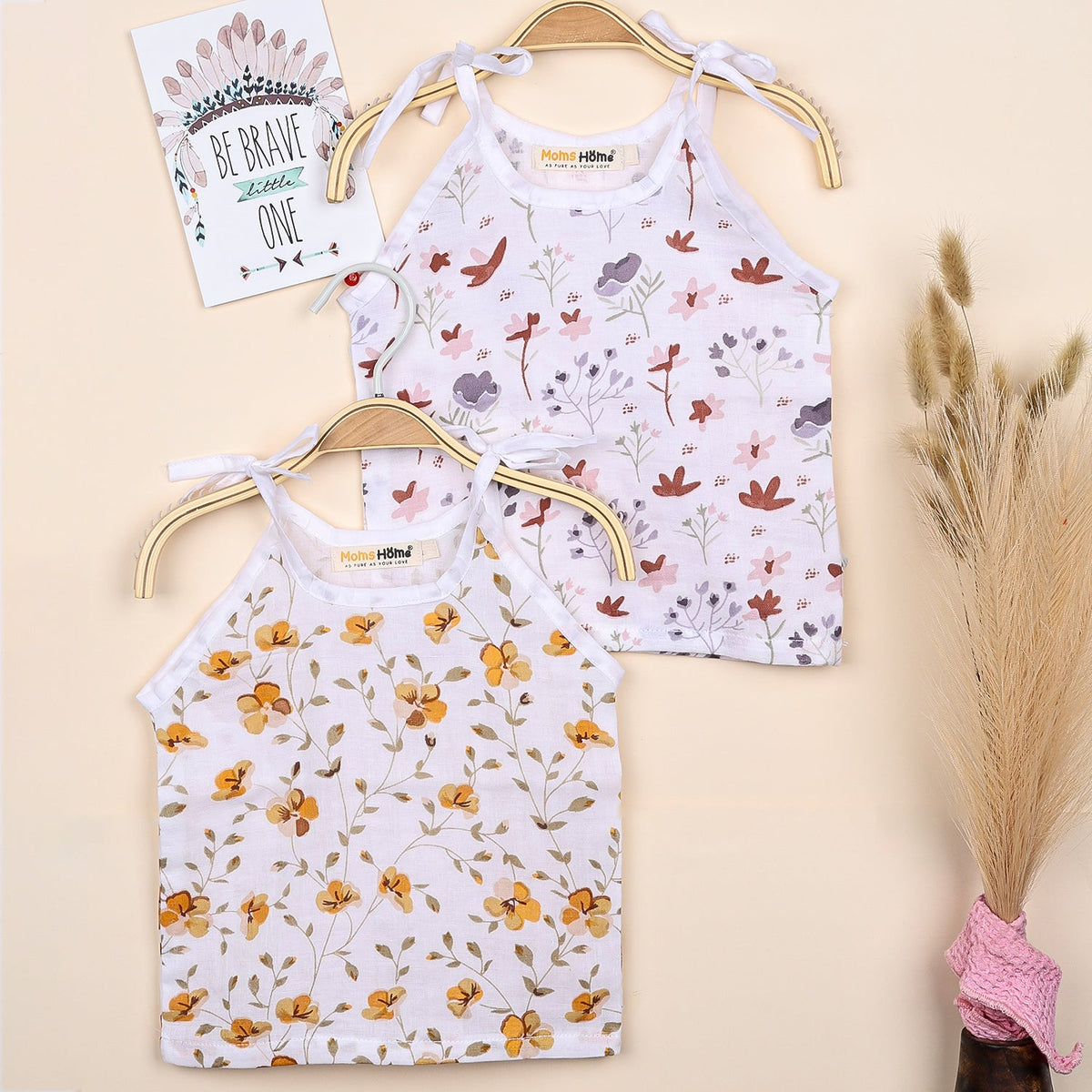 Baby Organic Cotton Knot type Jhabla - Pack of 2