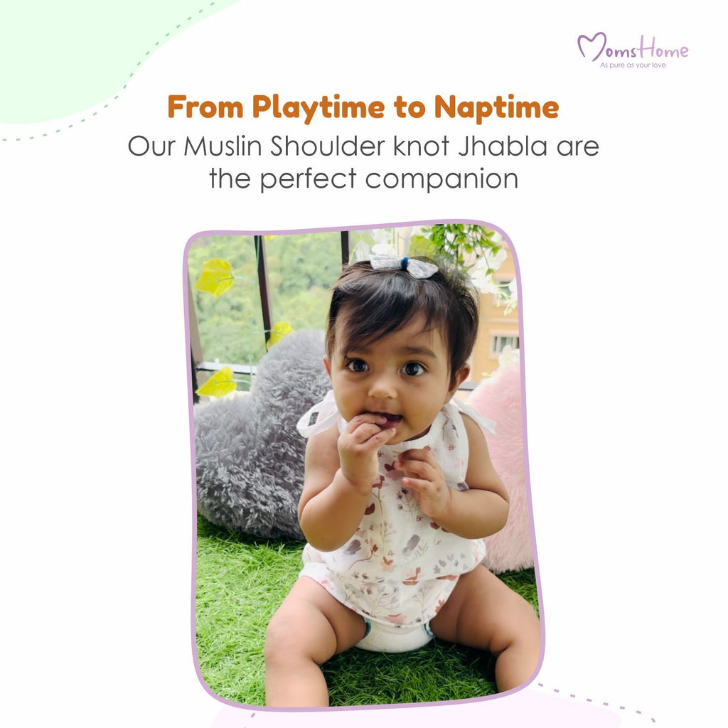 Baby Organic Cotton Knot type Jhabla - Pack of 2