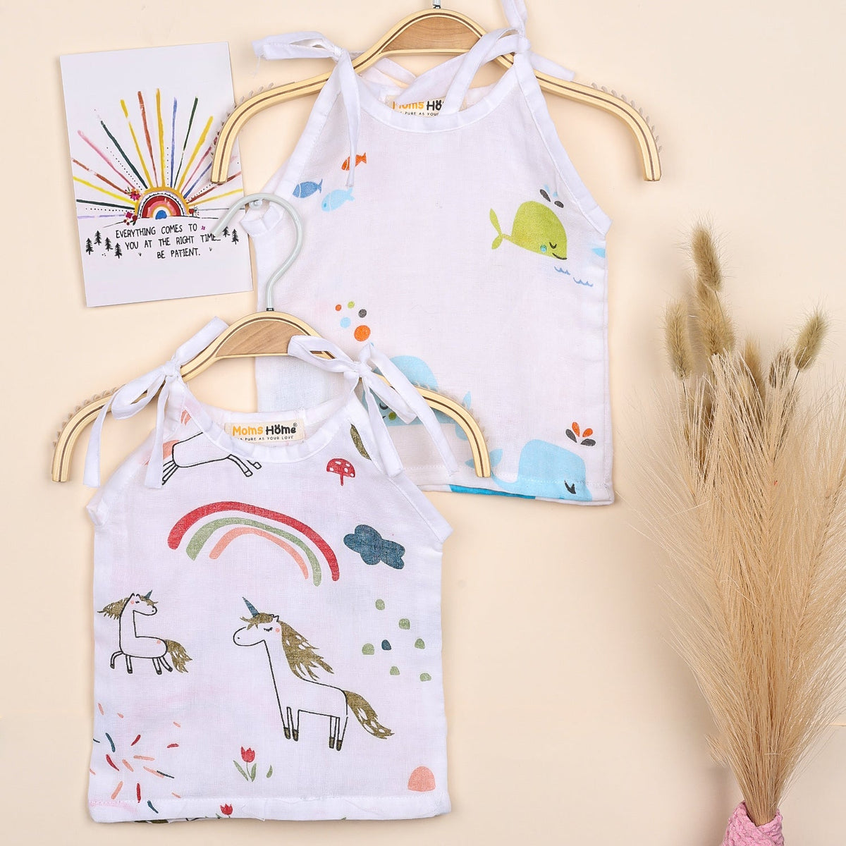 Baby Organic Cotton Knot type Jhabla - Pack of 2