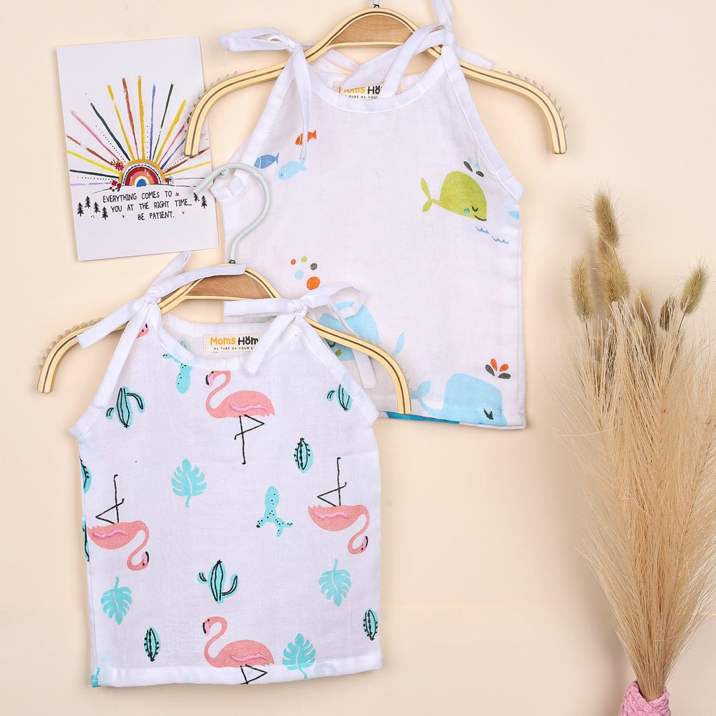 Baby Organic Cotton Knot type Jhabla - Pack of 2