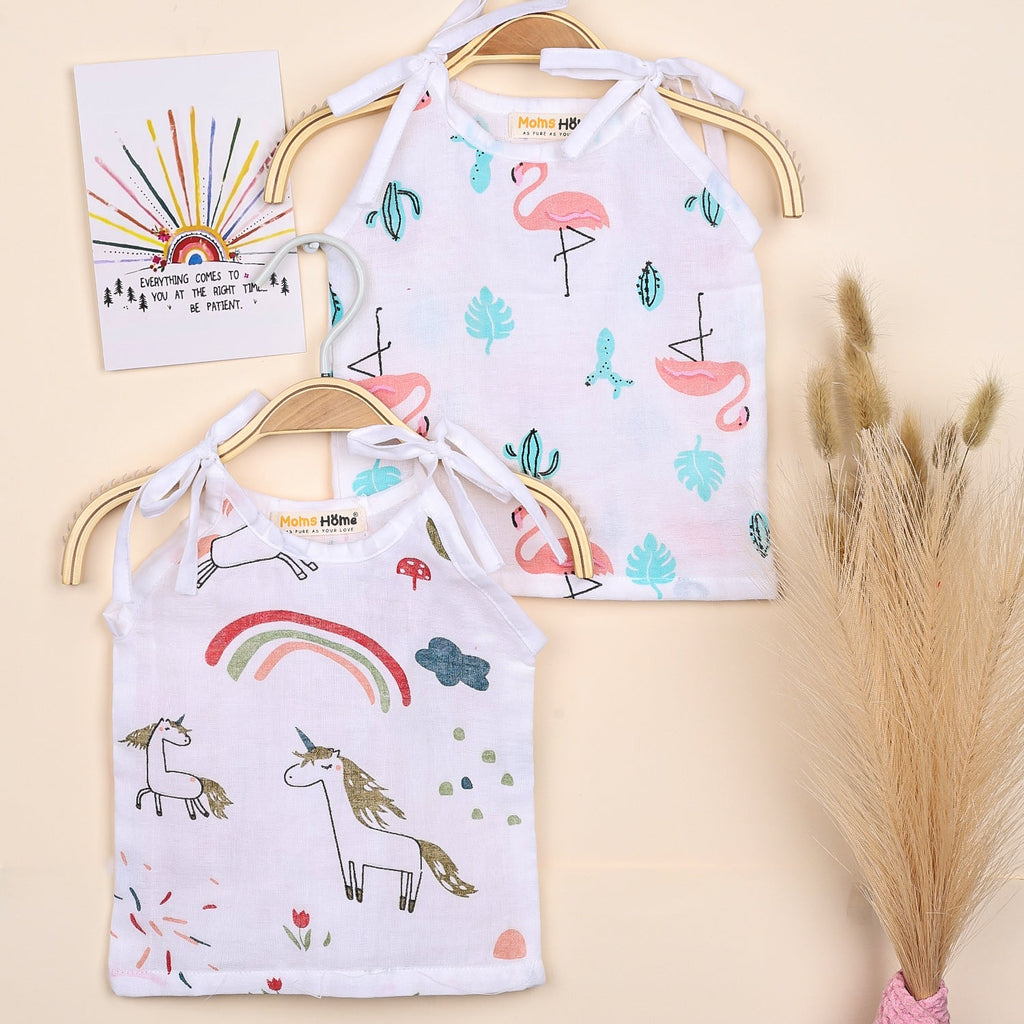 Baby Organic Cotton Knot type Jhabla - Pack of 2
