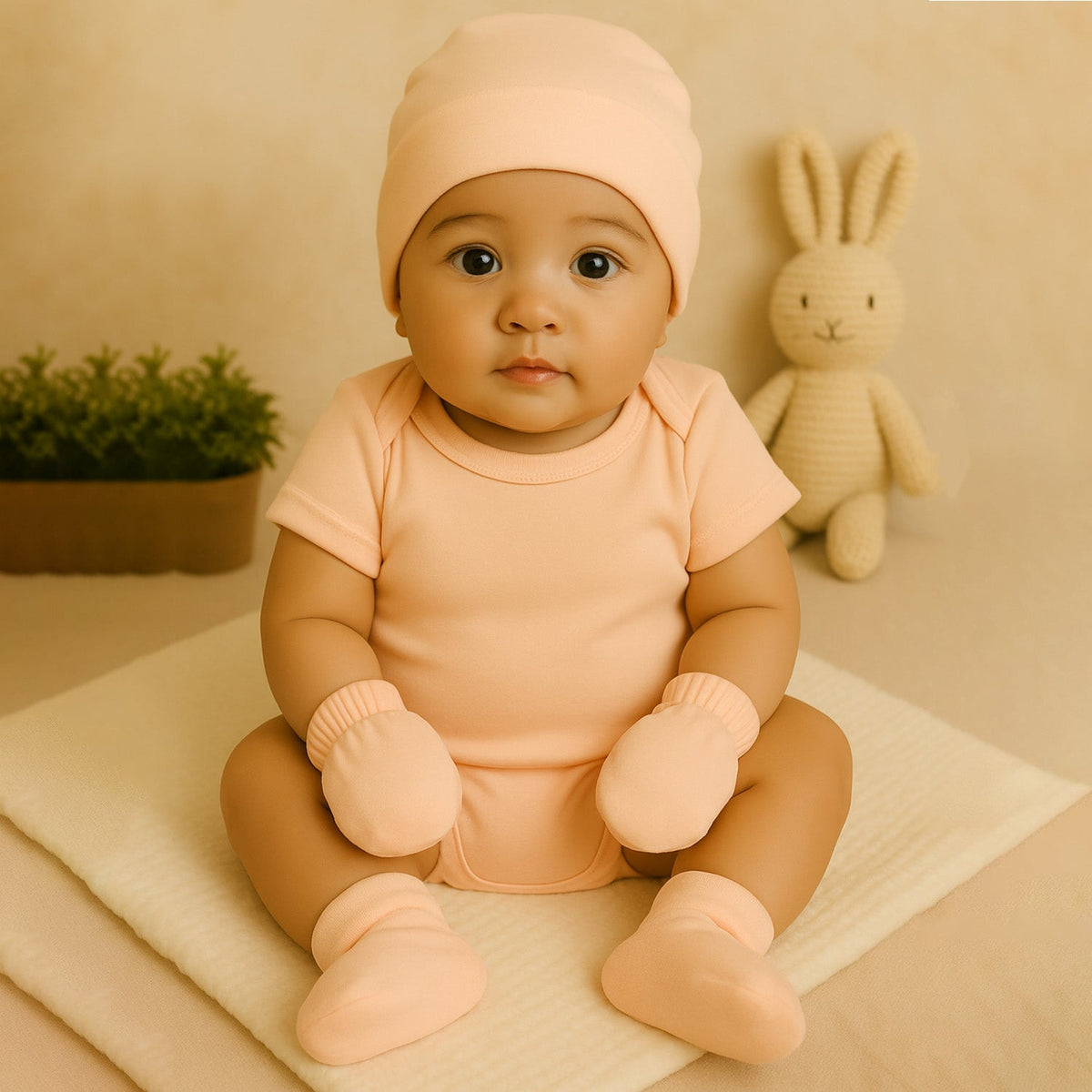 Organic Cotton Baby Onesies Gift Set - 4 Pieces
