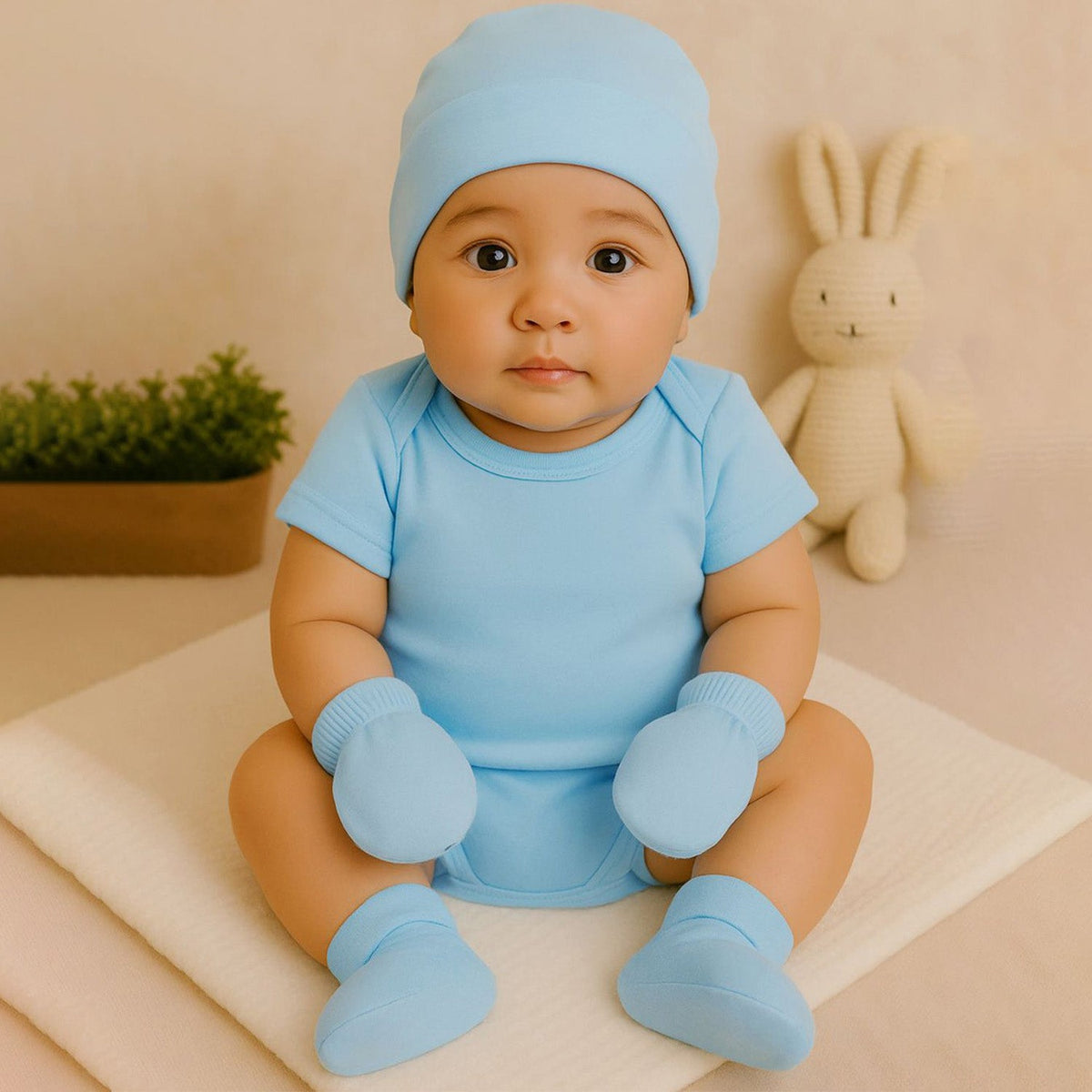 Organic Cotton Baby Onesies Gift Set - 4 Pieces