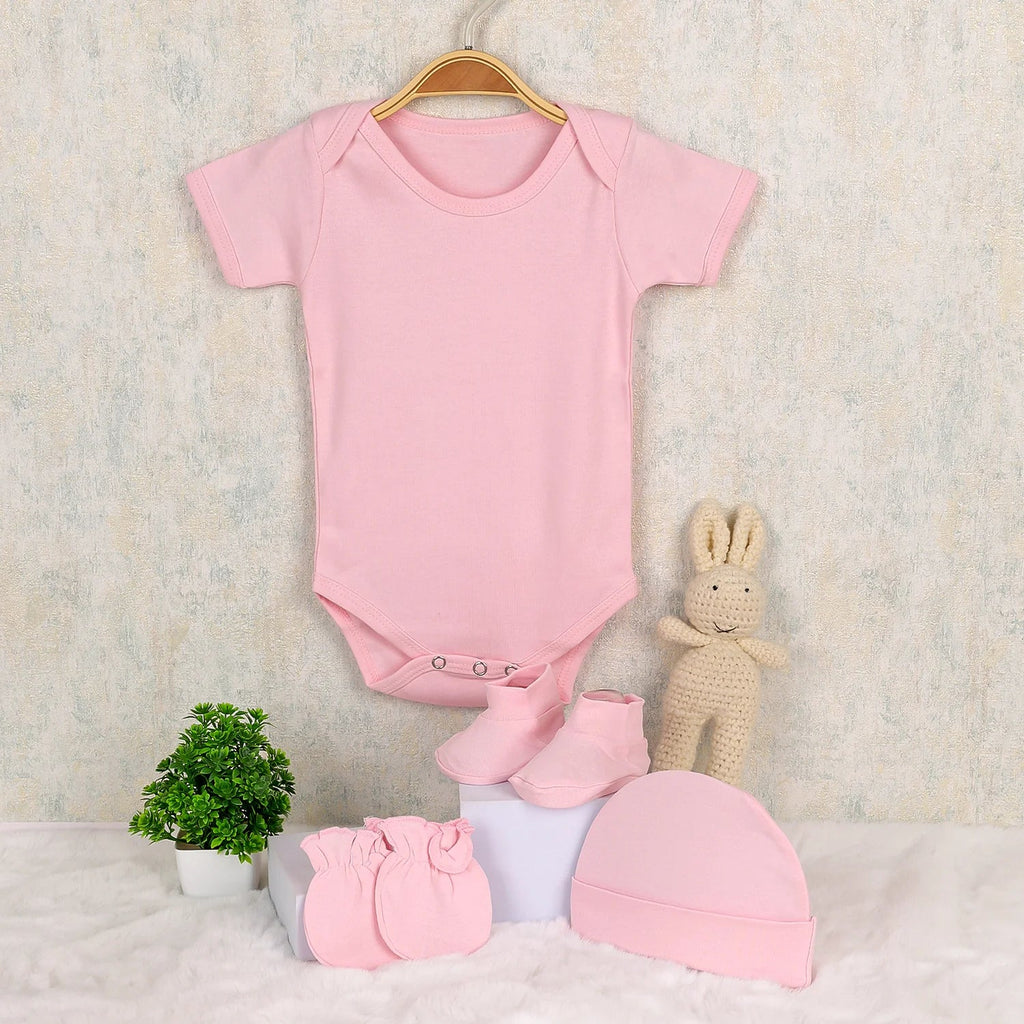 Organic Cotton Baby Onesies Gift Set - 4 Pieces