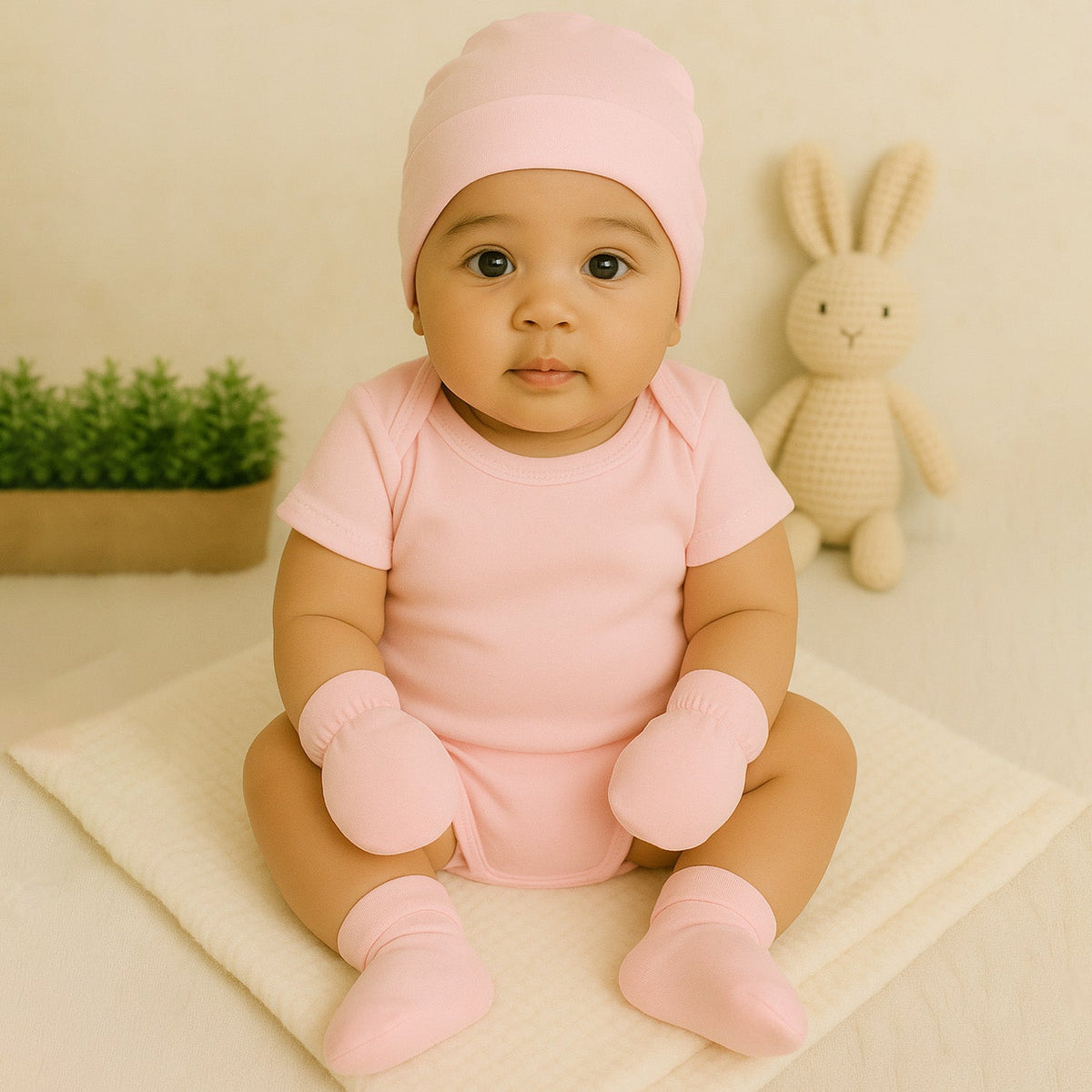 Organic Cotton Baby Onesies Gift Set - 4 Pieces