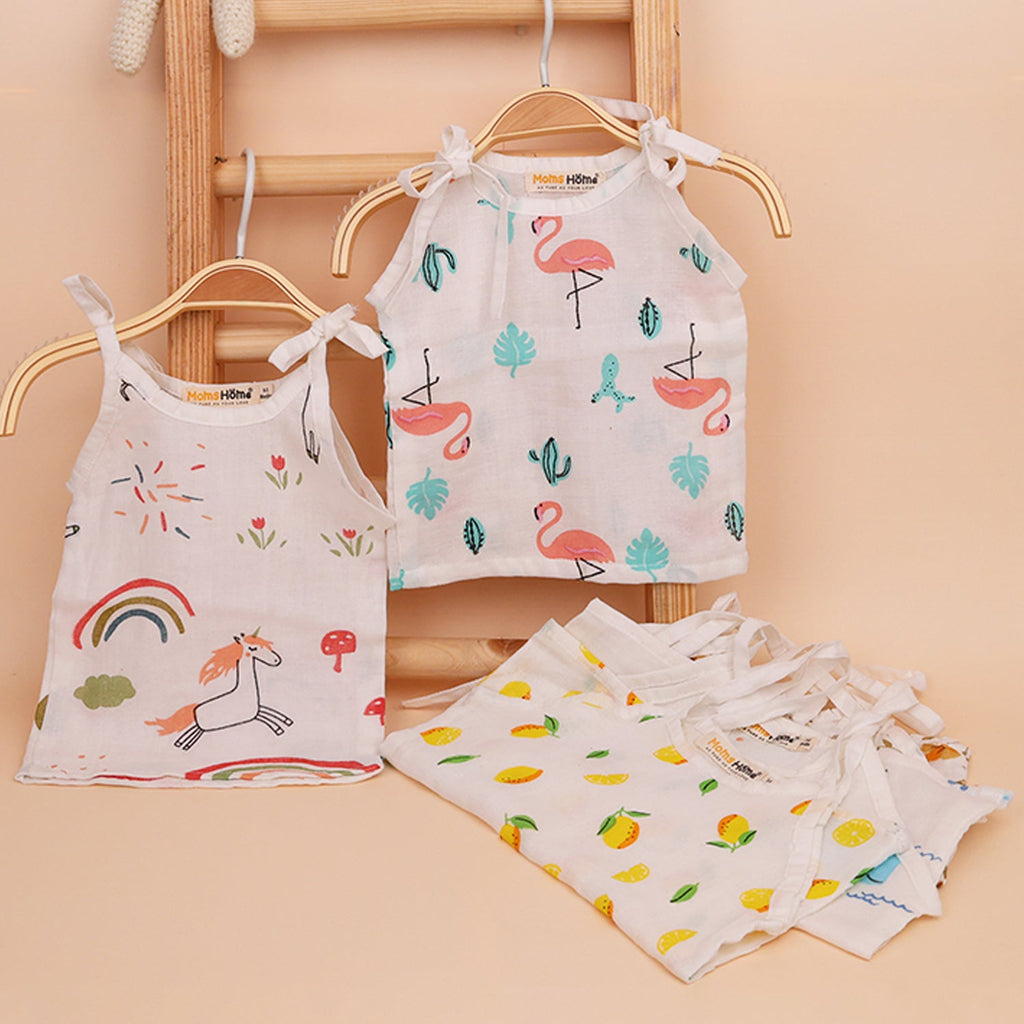 Baby Organic Cotton Knot type Jhabla - Pack of 2