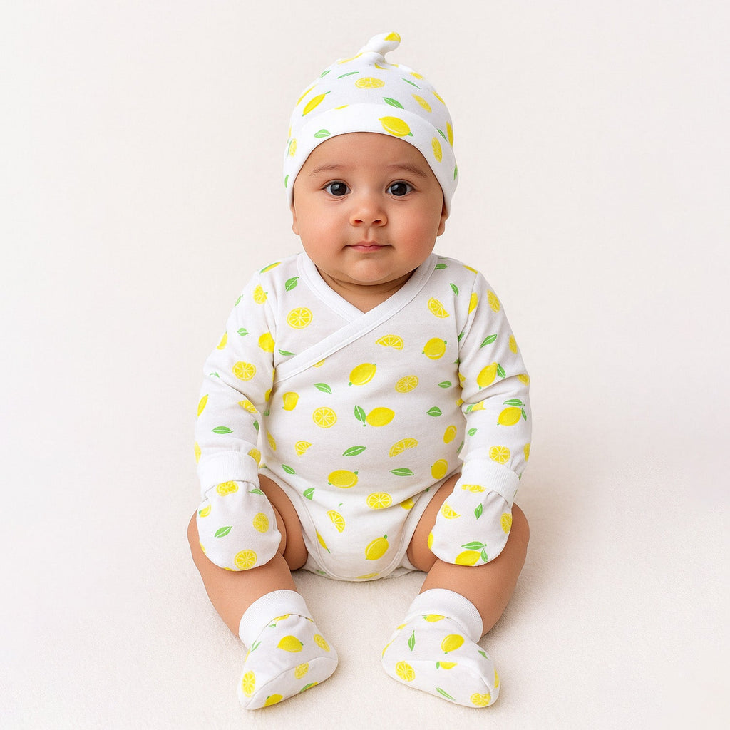Lemon Organic Cotton Baby Gift Set - 6 Pieces