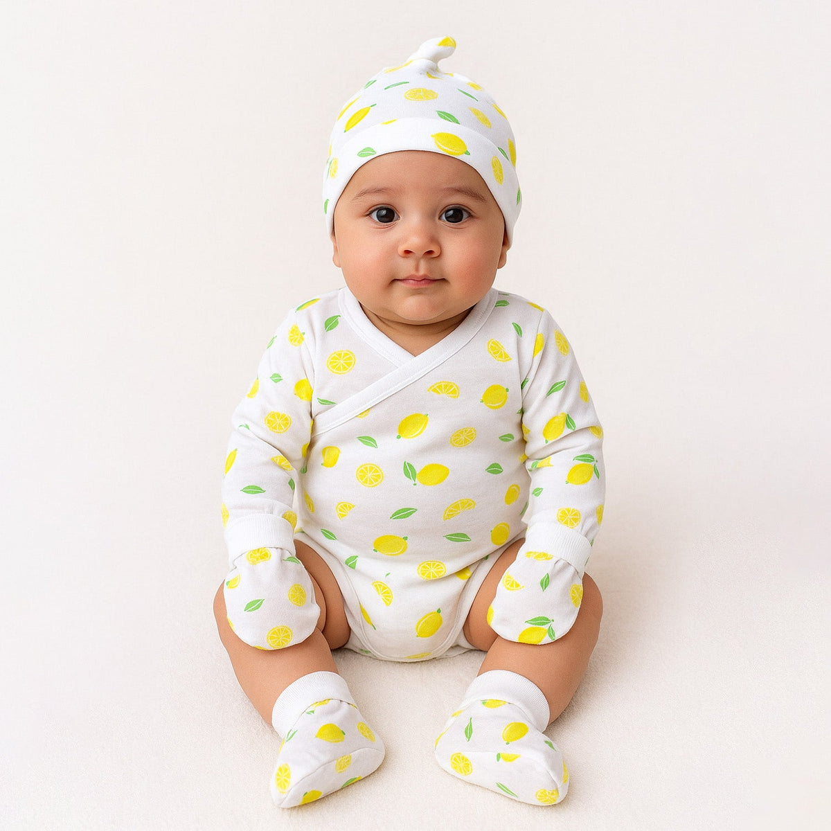 Lemon Organic Cotton Baby Gift Set - 6 Pieces
