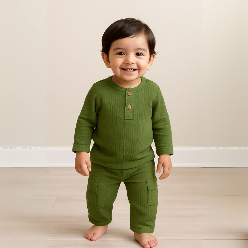 Organic Cotton Kids Shirt & Trousers Set