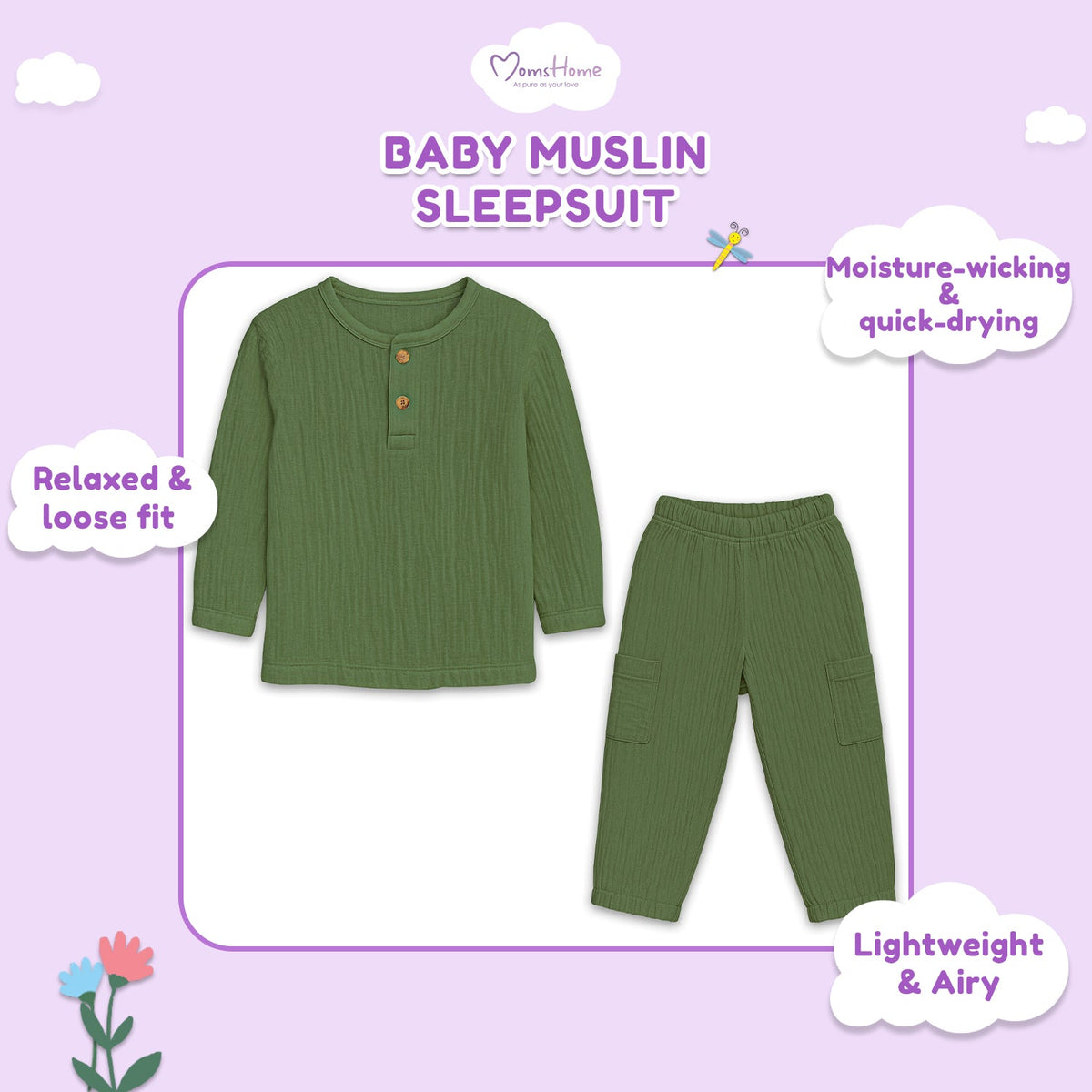 Organic Cotton Kids Shirt & Trousers Set