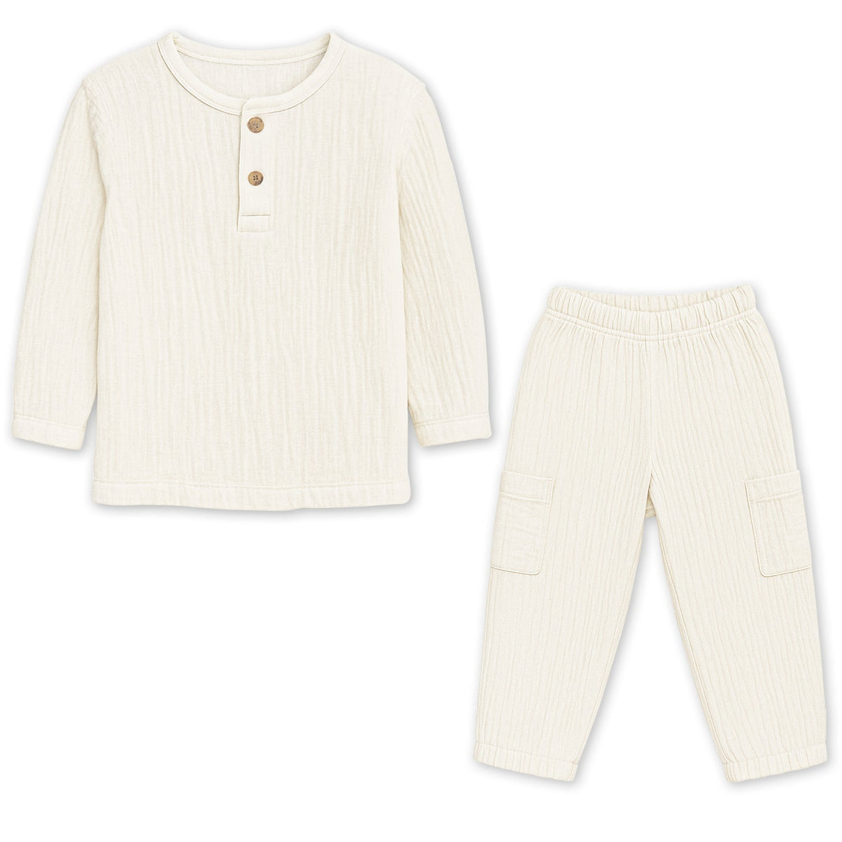 Organic Cotton Kids Shirt & Trousers Set