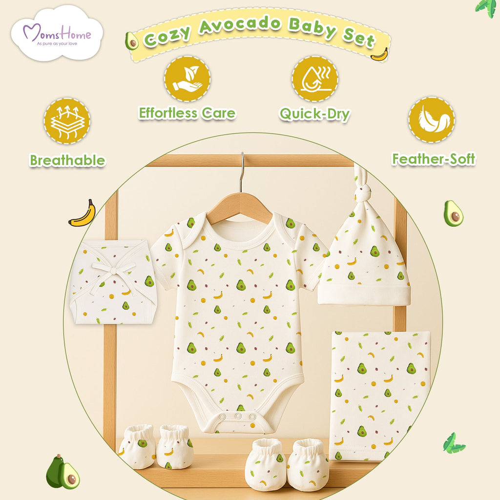 Avocado Newborn Summer Gift Set - 6 Pieces