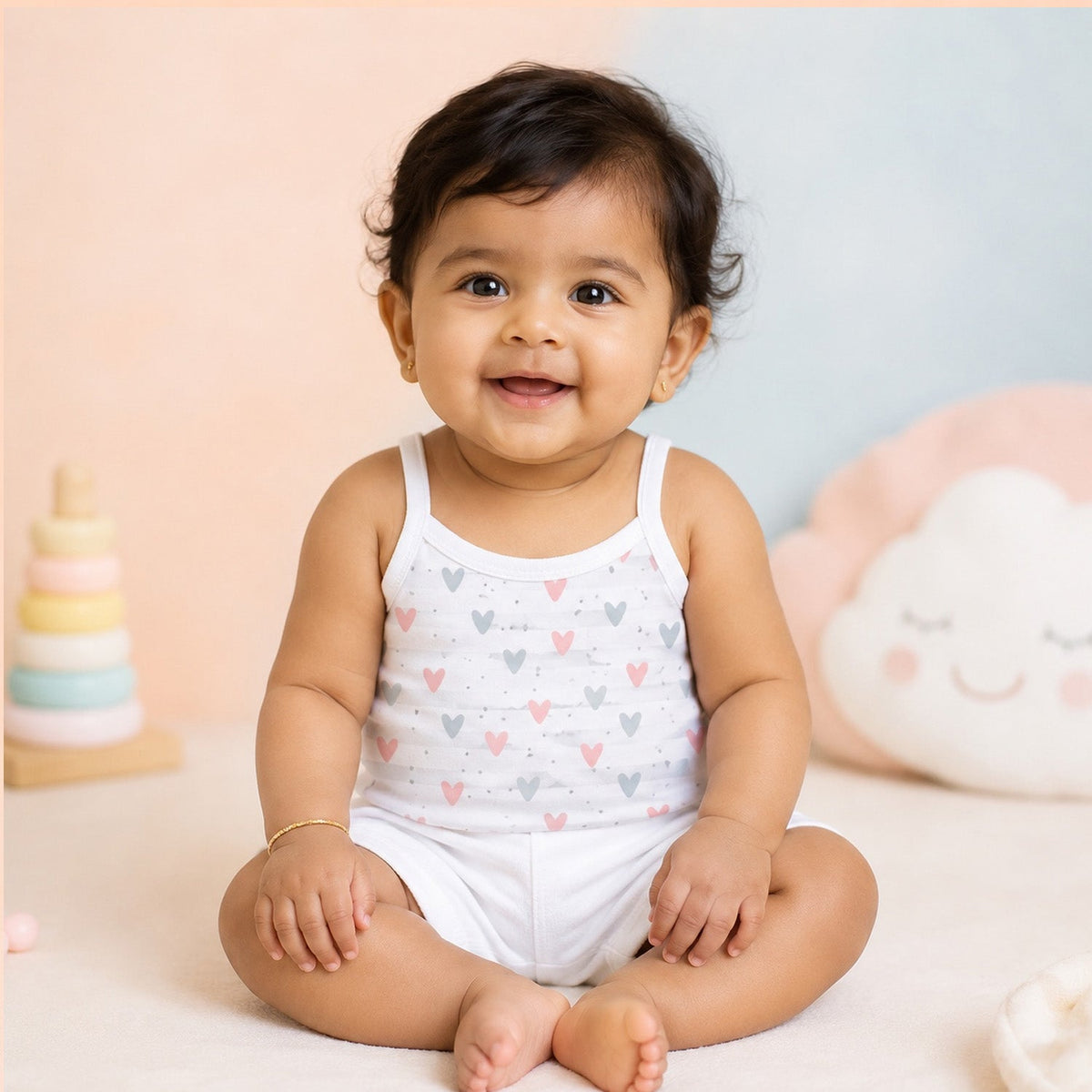 Baby Girl Vest - Pack of 1