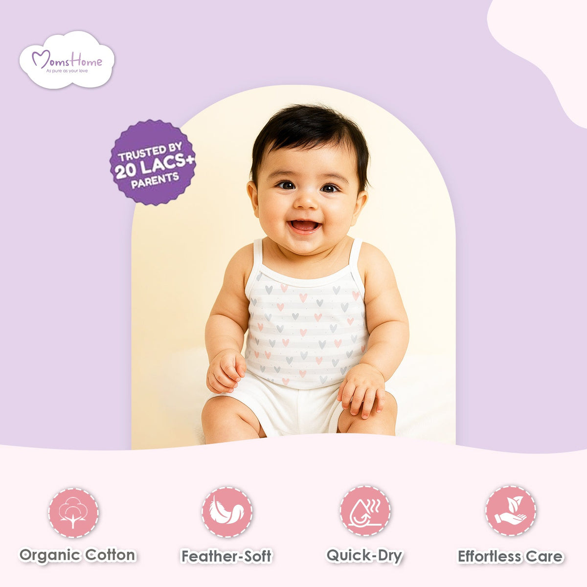 Baby Girl Vest - Pack of 1