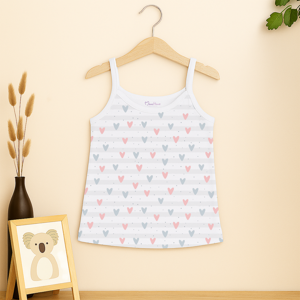 Girls Organic Cotton Sleeveless Vests - Pack of 2