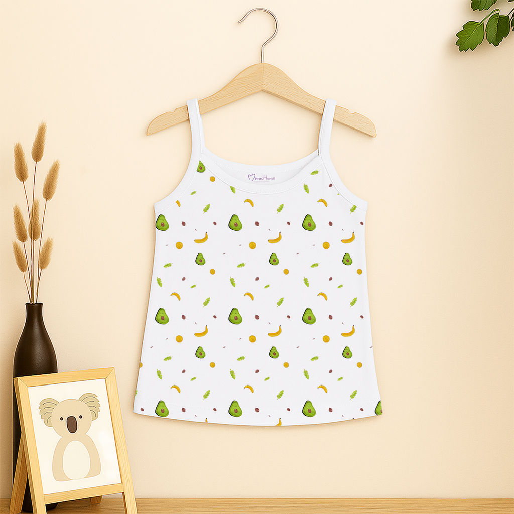 Girls Organic Cotton Sleeveless Vests - Pack of 2