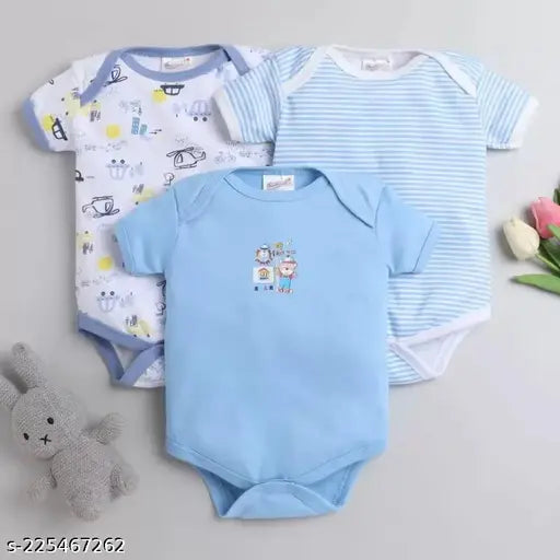 Cotton Baby Bodysuits - Pack of 3
