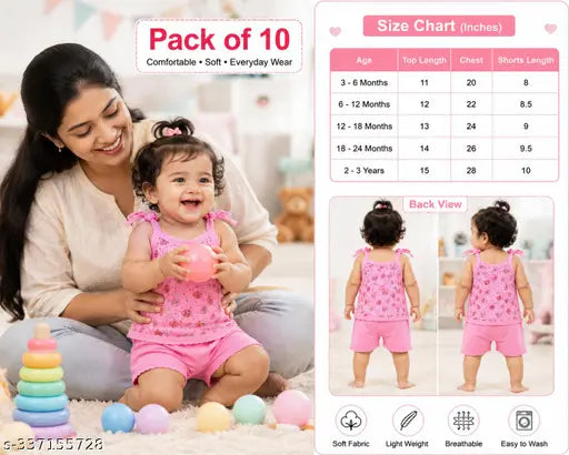 SAI Newborn Clothing Set - Pack of 10