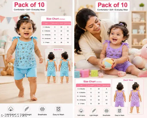 SAI Newborn Clothing Set - Pack of 10
