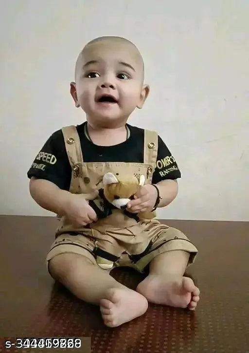 Cotton Blend Kids Dungarees